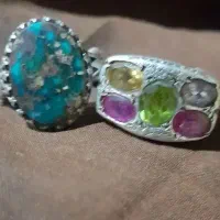 دو انگشتر یاقوت معدنی فیروزه نیشابور|جواهرات|زابل, |دیوار