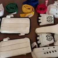 لباس ورزش تکواندوتجهیزات ایمنی مارک آدیداس و استخر|تجهیزات ورزشی|کرمانشاه, |دیوار