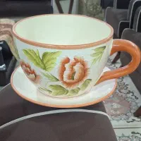 سوپ خوری طرح  فنجان و نعلبکی