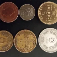 ۶ عدد سکه آنتیک و کلکسیونی خارجی