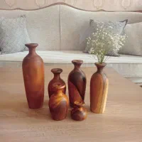 گلدان چوبی رومیزی