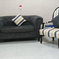 مبلمان و یک میز و دو عدد عسلی|مبلمان خانگی و میز عسلی|خرمآباد, |دیوار