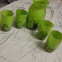 پارچ و لیوان قدیمی عتیقه دست ساز