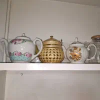 قوری دوتا چینی و یک فلزی