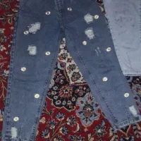 سلام دوتاشلوارجین مدل مام گلدوزی شده
