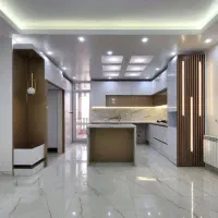 کابینت ام دی اف/تمام چوبی 9متری اماده نصب