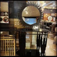 آیینه و کنسول استیل فلزی پایه آبشاری خورشیدی|بوفه، ویترین، کنسول|آفتاب, |دیوار