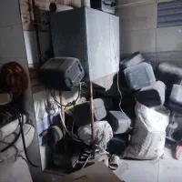 وسایل قهوه خانه یا کبابی منقل و تخت و کولر و....