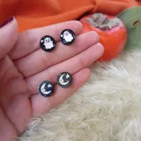 گوشواره چوبی میخی دستساز