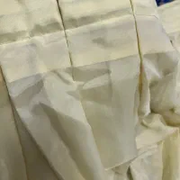 پرده حریر لیمویی رنگ