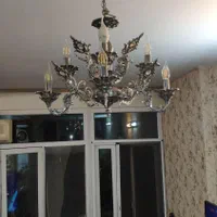 لوستر کلاسیک نقره رنگ|لوستر و چراغ آویز|تهران, قاسم‌آباد|دیوار