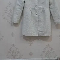 پالتو دخترانه تمیز نو نو  شیری رنگ مدل فرانسوی