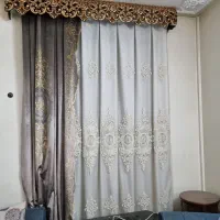 پرده مخمل زرکوب اتاق خواب|پرده، رانر، رومیزی|تهران, شهرک شریعتی|دیوار