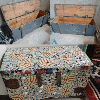 صندوق قدیمی و جعبه چوبی