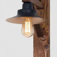 چراغ دیواری چوبی لامپ خور کافه رستوران چراغ خواب|لوستر و چراغ آویز|تبریز, |دیوار
