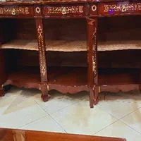 آینه و کنسول معرق ۶ پایه براق چوبی|بوفه، ویترین، کنسول|تهران, افسریه شمالی|دیوار