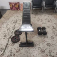 میزشیبدار دمبل ۱۰کیلویی هالترخم ۲صفحه ۱۰کیلویی نو