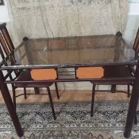 میز غذاخوری بادو صندلی وشیشه نشکن|میز و صندلی غذاخوری|خرم‌آباد, |دیوار