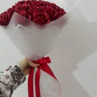 دسته گل روبانی کادویی|گل مصنوعی|زنجان, |دیوار