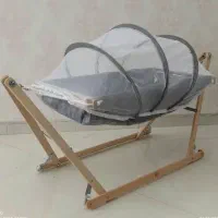 تخت گهواره پشه بند دار فروشگاه سیسمونی 115|اسباب و اثاث بچه|کرمان, |دیوار