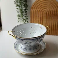 ست آبکش و سینی لعابی