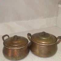 دو عدد قابلمه مس و یه کفگیر و ملاقه|ظروف پختوپز|ایلام, |دیوار