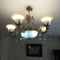 لوستر پنج شاخه و بوفه درحد نوع نو