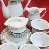 سرویس چایخوری چینی قدیمی سپیدار|ظروف سرو و پذیرایی|تهران, دکتر هوشیار|دیوار