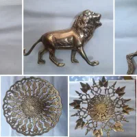میوه خوری شیرینی خوری شکلات خوری اسب شیر لک برنجی