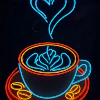 تابلو نئون قهوه