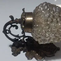 لوستر برنجی دیوار کوب با حباب روش|لوستر و چراغ آویز|تهران, ارامنه|دیوار