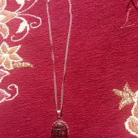 زنجیر وپلاک نقره ایه دار