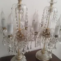 یک جفت شمعدان کریستال ارکروک‌ فرانسه