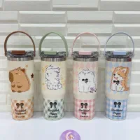 تراول ماگ دوحالته دسته سیلیکون حیوانات 900 میل