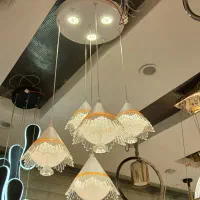 لوستر ۵ شعله سه حالته کد25 وارداتی|لوستر و چراغ آویز|اصفهان, تخت فولاد|دیوار