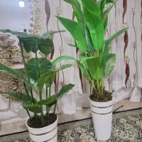 دوعدد گل مصنوعی