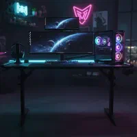میز گیمینگ شیک و مقاوم، مناسب ستاپ‌های حرفه‌ای