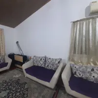 مبل ۵نفره چرم وپارچه همراه پرده|مبلمان خانگی و میز عسلی|چمستان, |دیوار