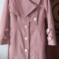 پالتو فوتر ترک صورتی اورکت برند کت فوتر خز خارجی