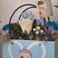 گل مصنوعی مناسب هدیه و تولد نوزاد بیمارستان عیادت