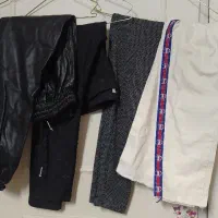 شلوار زنانه سورمه ای و مشکی چرم لباس بارداری مانتو