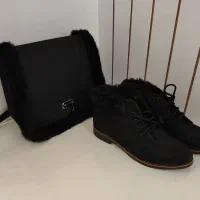 ست نیم بوت و کیف دور دوزی و در حد نو