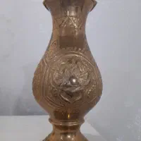 گلدان مسی روکش طلا