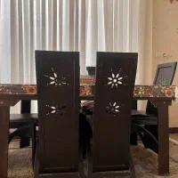 میز غذا خوری شش نفره چوبی