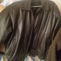 کاپشن چرم و بافت