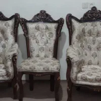 مبلمان چوب گردو منبت بسیار محکم