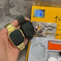 ساعت هوشمند اپل واچ طلایی و مشکی با بند استیل|ساعت|کرج, گلشهر|دیوار