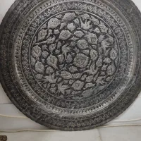 سینی قلمکاری شده  مس قدیمی انتیک