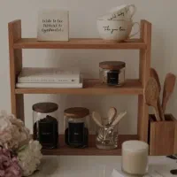 جا قاشقی چوبی و جا ادویه چوبی|آبچکان و نظمدهنده ظروف|اصفهان, بوزان|دیوار