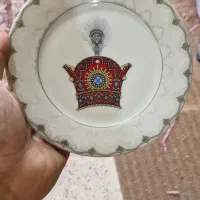 بشقاب دکوری پهلوی طرح تاج